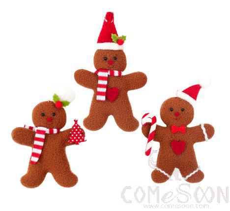 Gingerbread Man Small Pendant (3Pcs)
