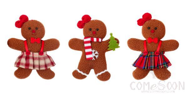 Gingerbread Man Small Pendant (3Pcs)