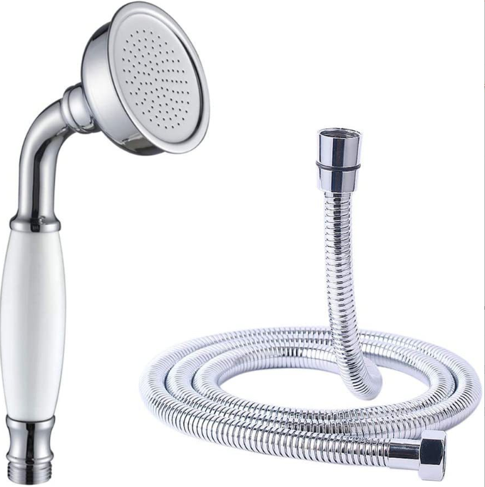 Hand held shower head W/ Hose,H 200mm,Hose,Silver