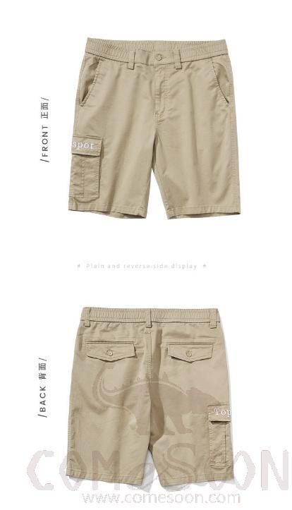 Men'S Five-Point short，Cotton，Light Khaki