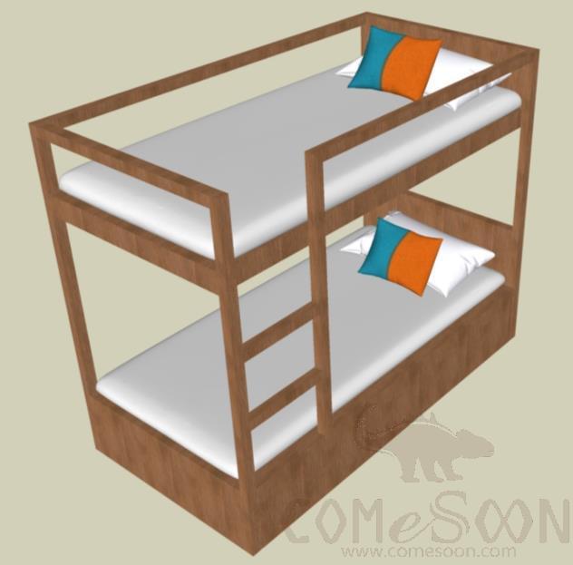 Bunk Bed Set,Chipboard ,110(W) * 210(L) * 170(H) Cm