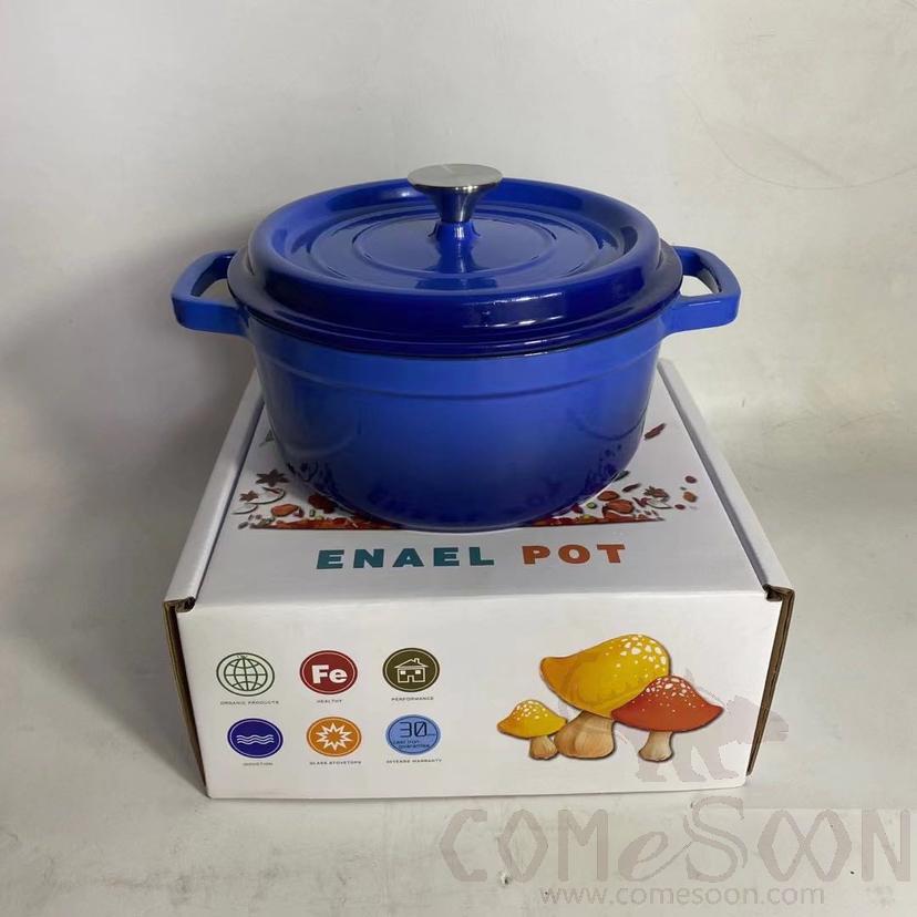 Casserole Enamel Pot 22M Blue,3.5L