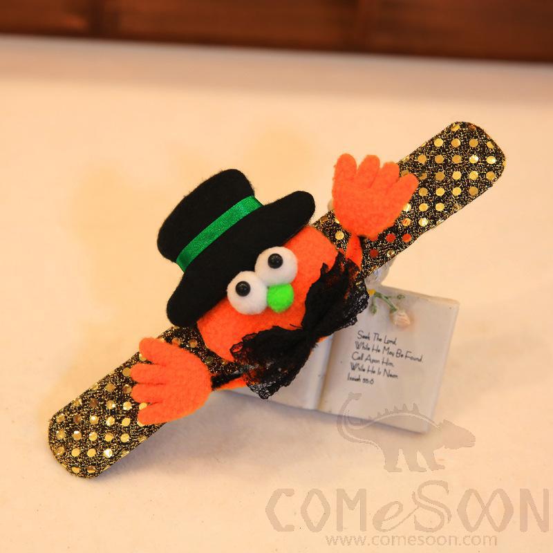 Hood Pumpkin Sequins Decorative Bracelet，8*21cm