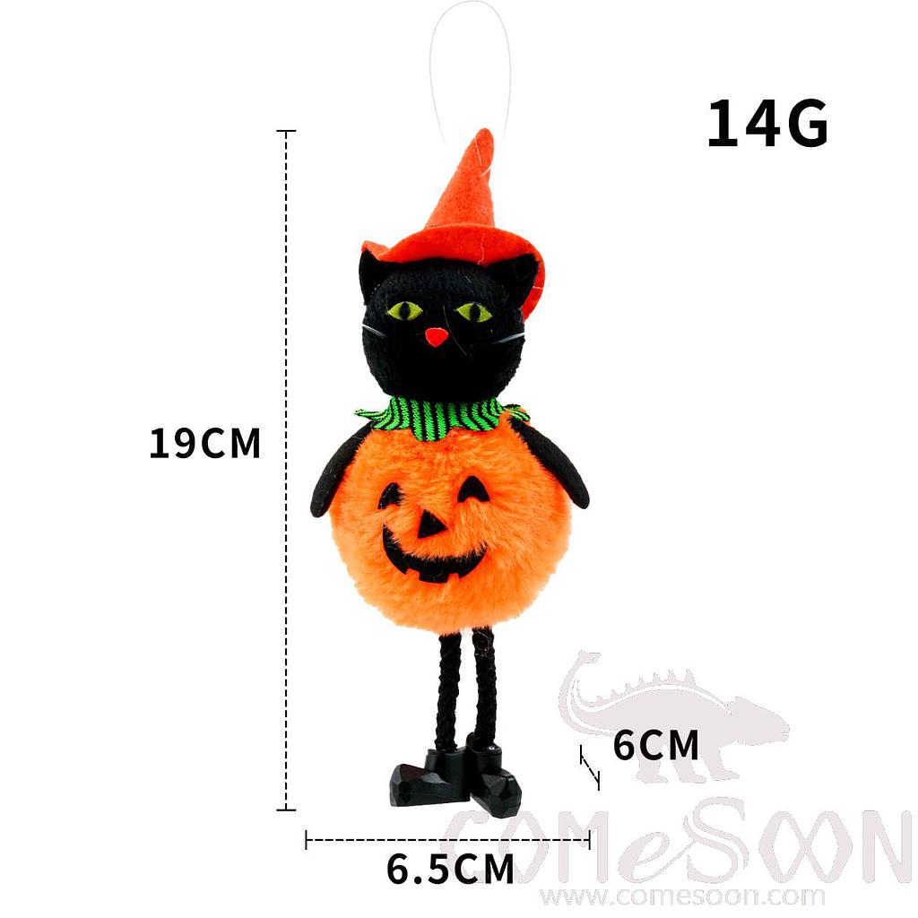 Handmade Black Cat Pendant，6.5*6*19cm
