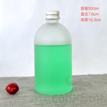 Disposable glass bottle,500ml,D 7.8*H 16.3cm,Matt