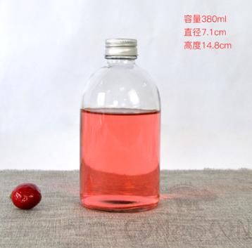 Disposable glass bottle,380ml,D 7.1*H 14.8cm,Polish