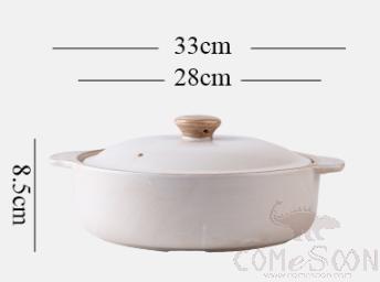 Straight stone pot,3L,D 28*H 8.5cm