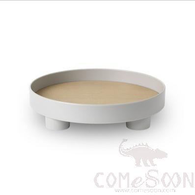 Fruit plate,Grey,Plastic + MDF board,D 30*H 7.2cm