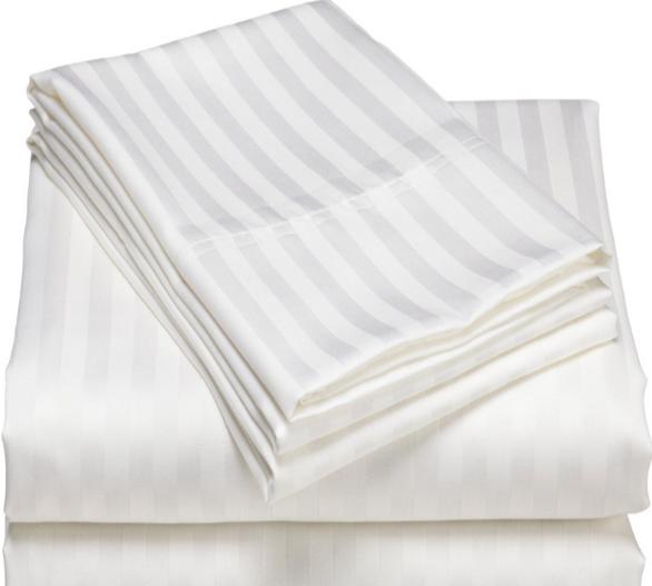 Queen Bed Sheet -Polycotton,229*292cm，3cm Stripe