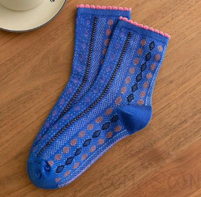 Mid Tube Socks,Polycotton,Blue