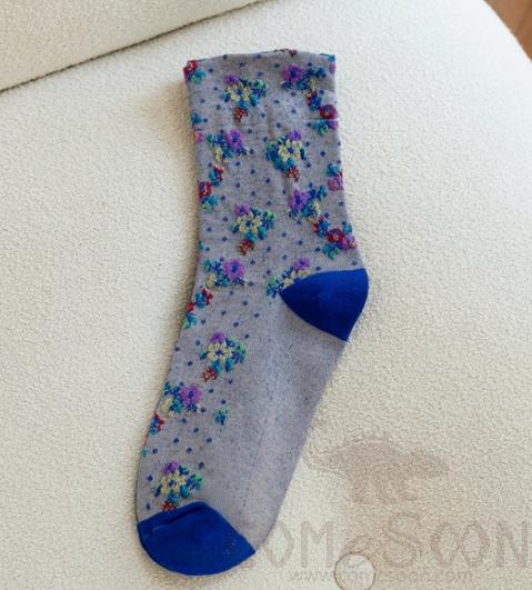 Mid Tube Socks,Polycotton,blue