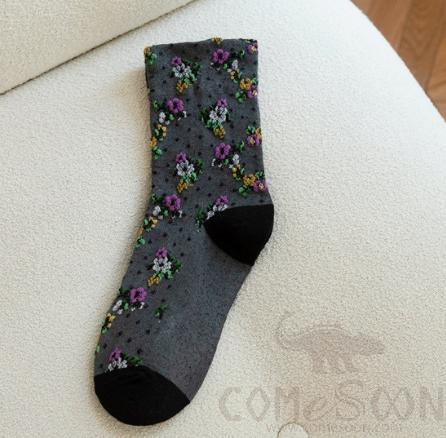 Mid Tube Socks,Polycotton,Black