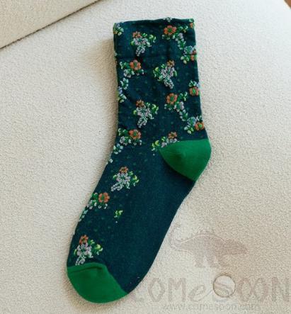 Mid Tube Socks,Polycotton,Green