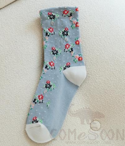 Mid Tube Socks,Polycotton,Light Blue