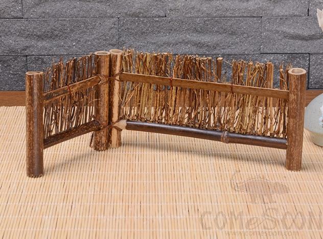 Small screen with purple bamboo fence,36*12cm