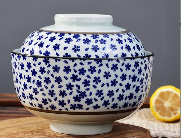 6.5&quot;Bowl with Cover,Cherry blossoms