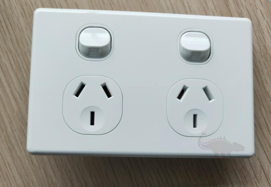 10A Horizontal Double powerpoints,1 way, 120*78mm