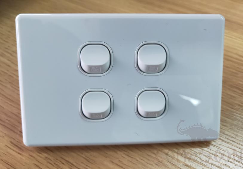 4Gang 10A Double pole Swith,1 way, 120*78mm