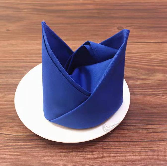 Pure cotton cup cloth, 47 * 47cm，Royal blue