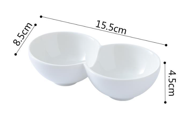 6&quot; Flat bottom two compartment bowl