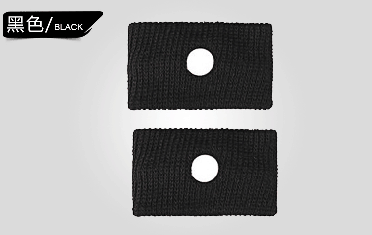 Anti Carsick Wristband, Single point indentation, 30*50mm, Polyester fiber, Black