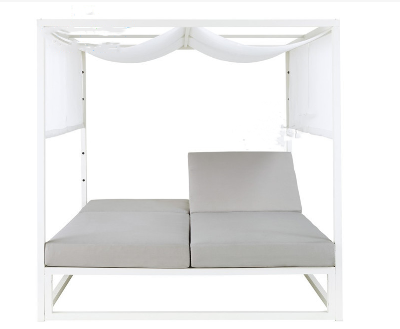 Outdoor Double Sunbed，Aluminum Alloy，W190*L200*H200CM