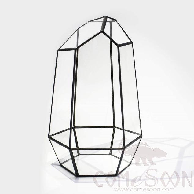 Irregular multi sided ecological bottle, Six sided cutting, 16.5*14.5*25cma