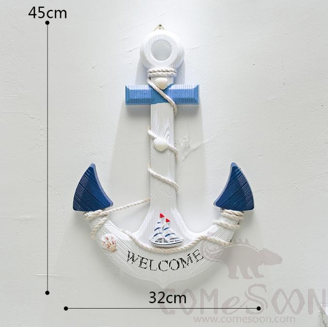 45cm blue and white anchor