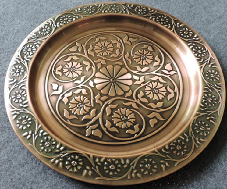 Stainless steel plate, 40cm, Copper