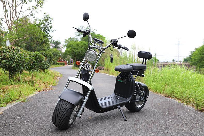 Harley electric vehicle, 20A 60V, lithium battery, 55km, 1500W, With trunk, Black