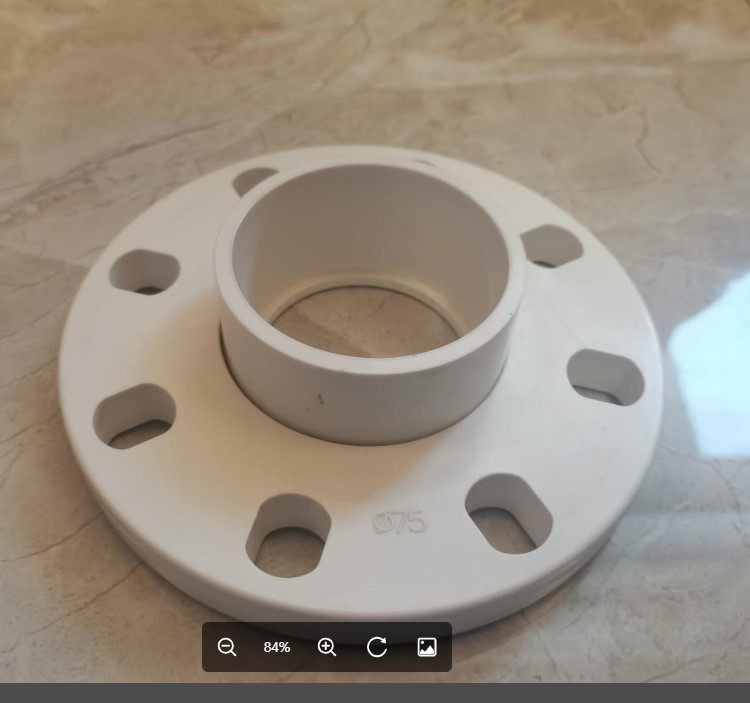 Integral PVC companion flange, D75 use for DN65