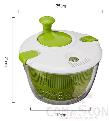 Manual Salad Spinner, D19*H21cm, Green, 5L