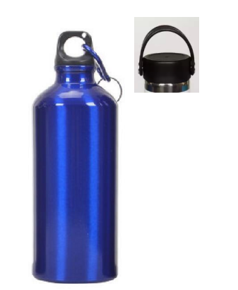 Customized double-layer stainless steel water bottle, 750ml, Royal blue, WIth white logo