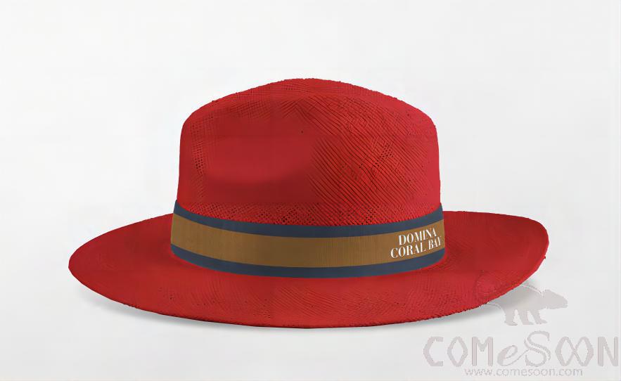 Straw Hat With Logo，Ribbon,Children'S,Red,2-5 Years Old