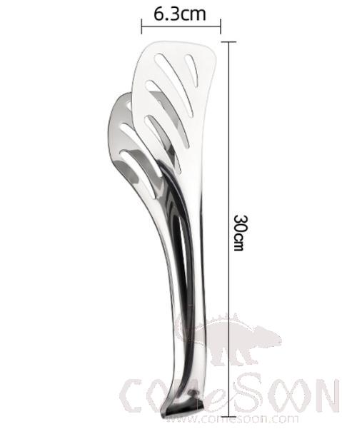 Square food tong, 23cm, SUS304