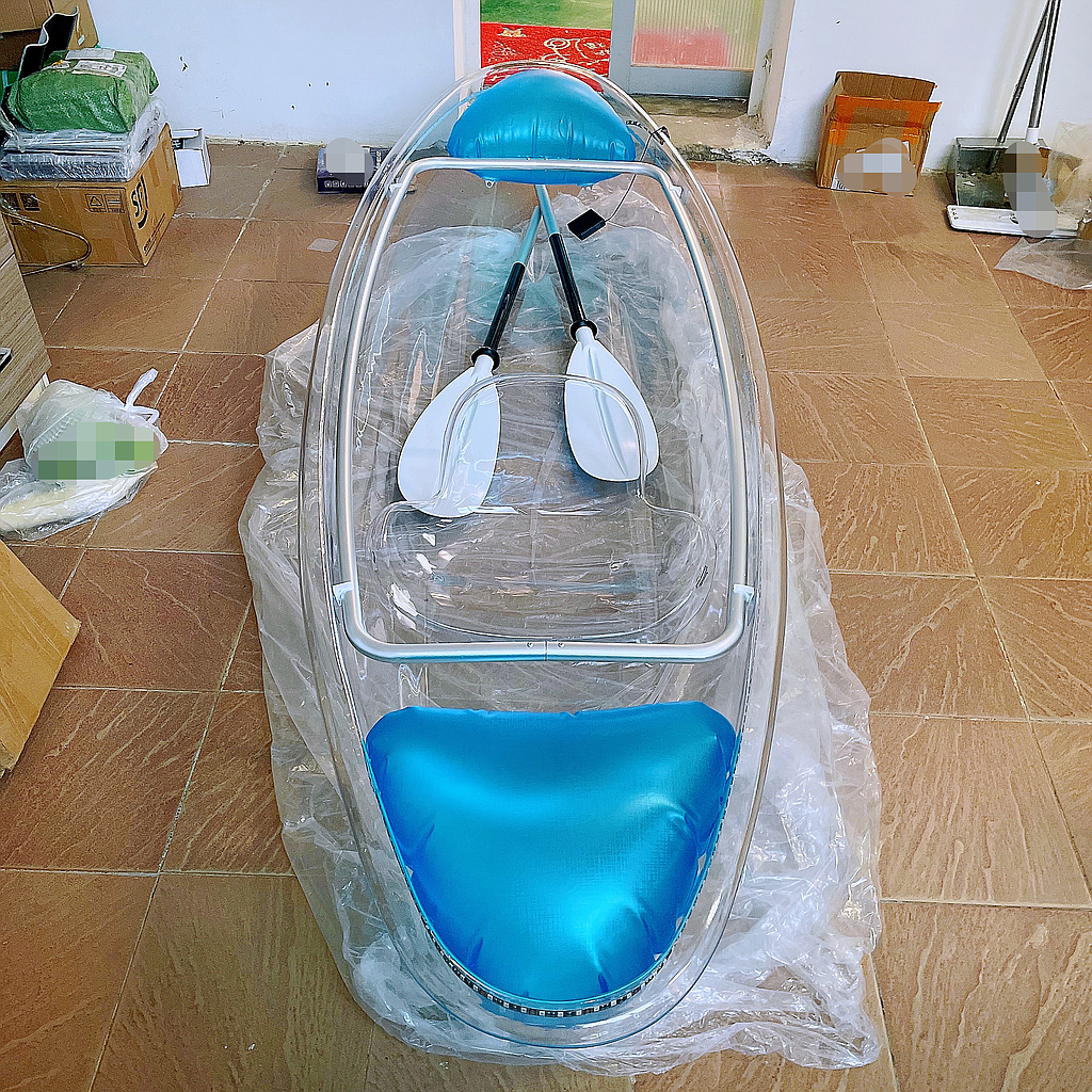 Transparent Single Kayak Set, PC, 244*76*26cm