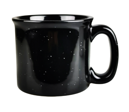 Designed Mug With One Logo, Black, 370ml