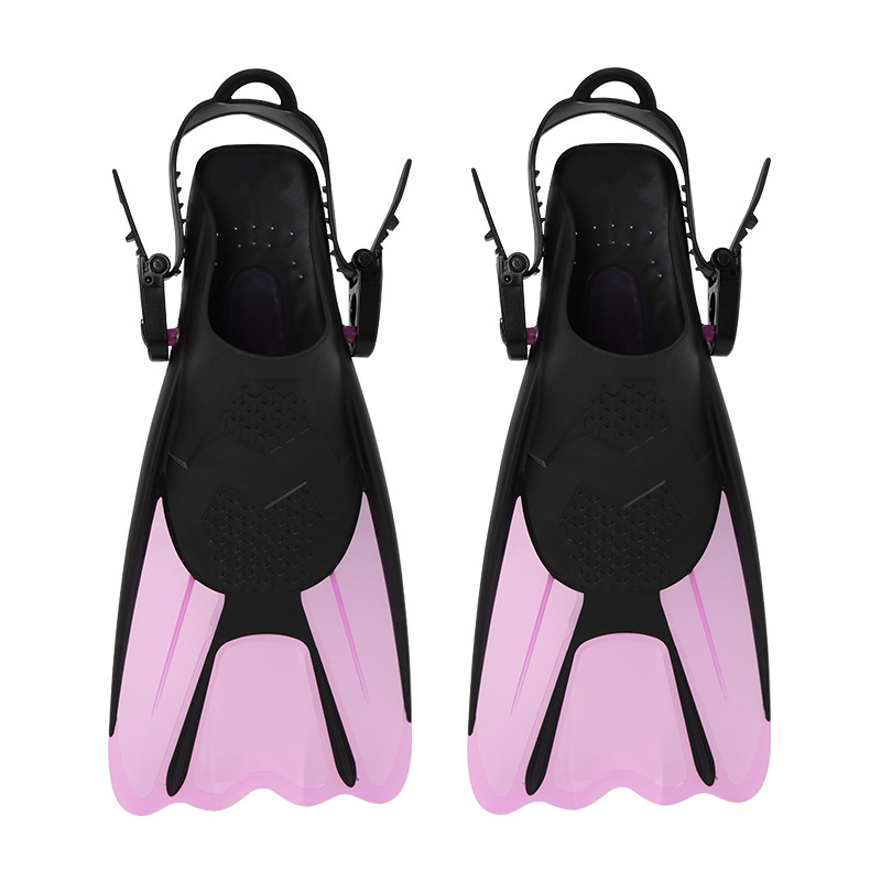 Snorkeling Fins,Silicone,L,Pink Purple Snorkeling Fins