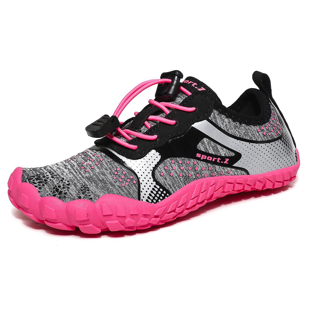 Beach Shoes For Kids,Lycra Elastic,Rubber,Gray Rose Red