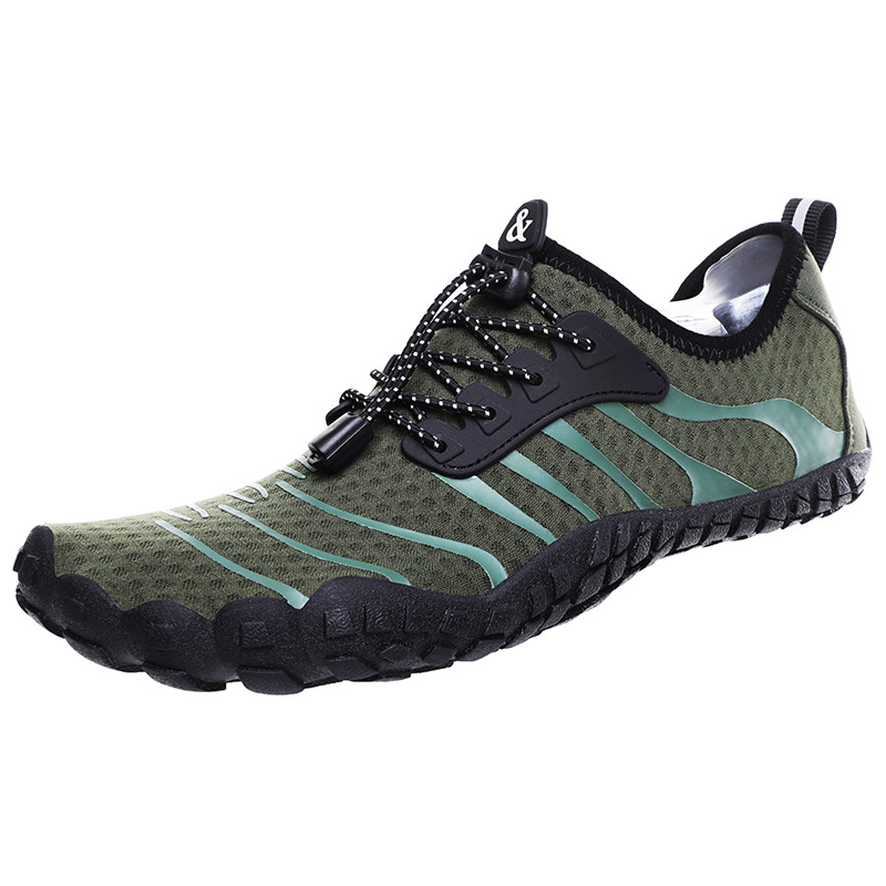 Adult Beach Shoes,Mesh Cloth + Offset Printing,Rubber,Army Green