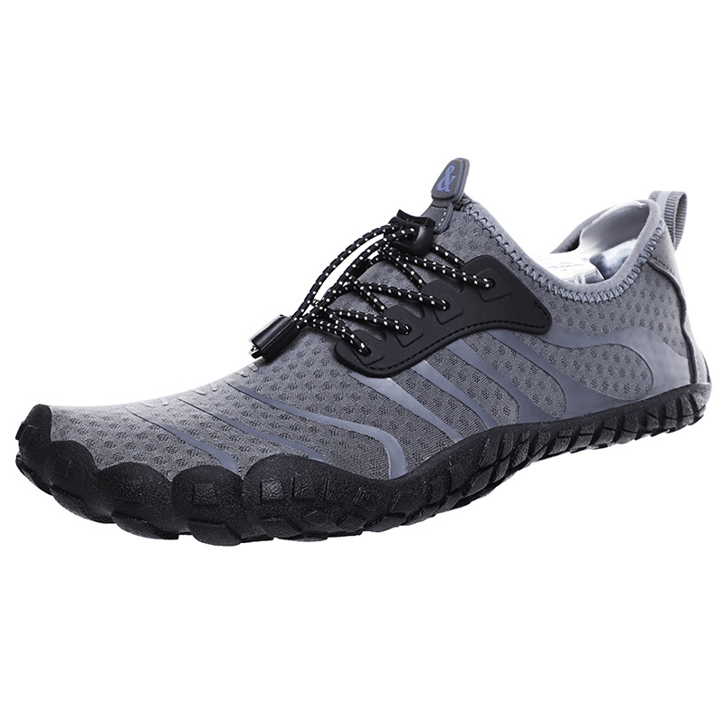 Adult Beach Shoes,Mesh Cloth + Offset Printing,Rubber,Gray