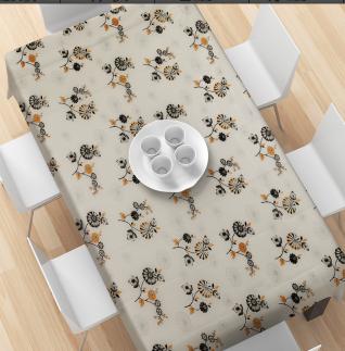 PrintedPlaidTablecloth-Chrysanthemum