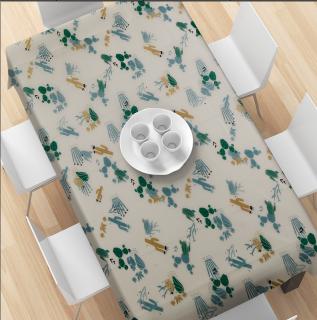 PrintedPlaidTablecloth-Cactus