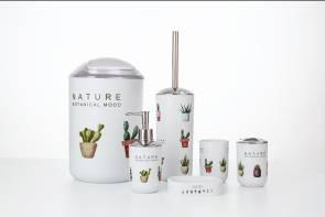 3318 Printed Six-Piece Set-Succulents,PP+ABS(Chromeplated),20*20*30cm