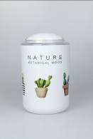 3318 Printed Trash Bin-Succulents,PP+ABS,16*16*28cm