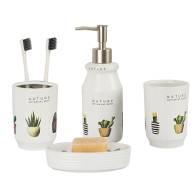 Four-Piece Ceramic Printed Set-Succulents,Ceramics,Handsanitizerbottle:6*6*20cm
Toothbrushholder:5.5*5.5*10cm
Cup:5.5*5.5*10cm
Soapbox:12.5*9*3cm