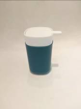 6468 Square Soap Dispenser Bottle-Dark Green,PP,7*7*13cm