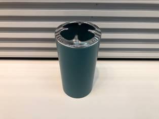 3315 Monochrome Toothbrush Holder-Dark Green,PP+ABS(Chromeplated),6.5*6.5*14cm