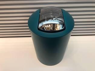 3315 Monochrome Trash Bin-Dark Green,PP+ABS(Chromeplated),18*18*27cm