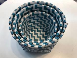 Three-Piece Round Basket-Dark Green,PP+PE,Small:12*12*12cm
Medium:14*14*13cm
Large:16*16*14cm
